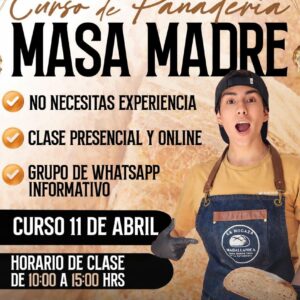 curso "panadería masa madre" presencial 28 de marzo